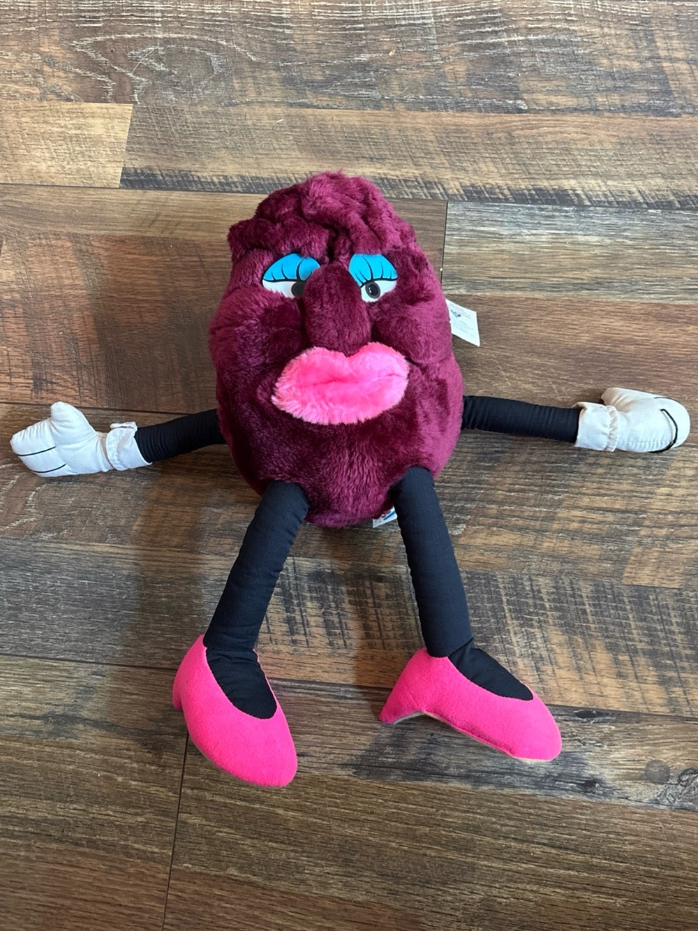 Vtg 1988 acme California raisins female w/ hot pink high heel shoes w/ tag attac
